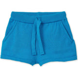 Organic Cotton Knit Shorts, Blue