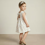 Organic Cutout Back Dress - Lemons
