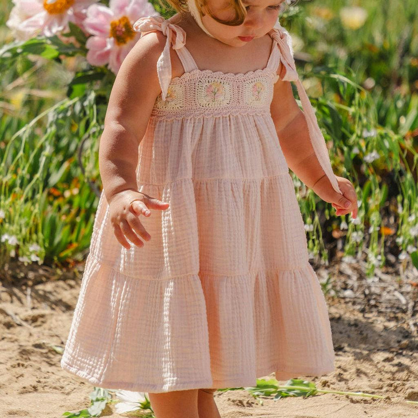 Crochet Dress in Petal Bouquet