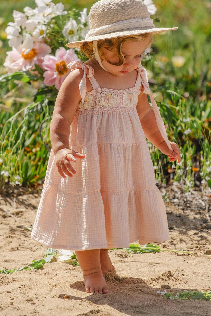 Crochet Dress in Petal Bouquet