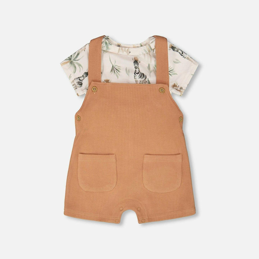 Organic Cotton Jersey T-Shirt And Cotton Rib Pants Set