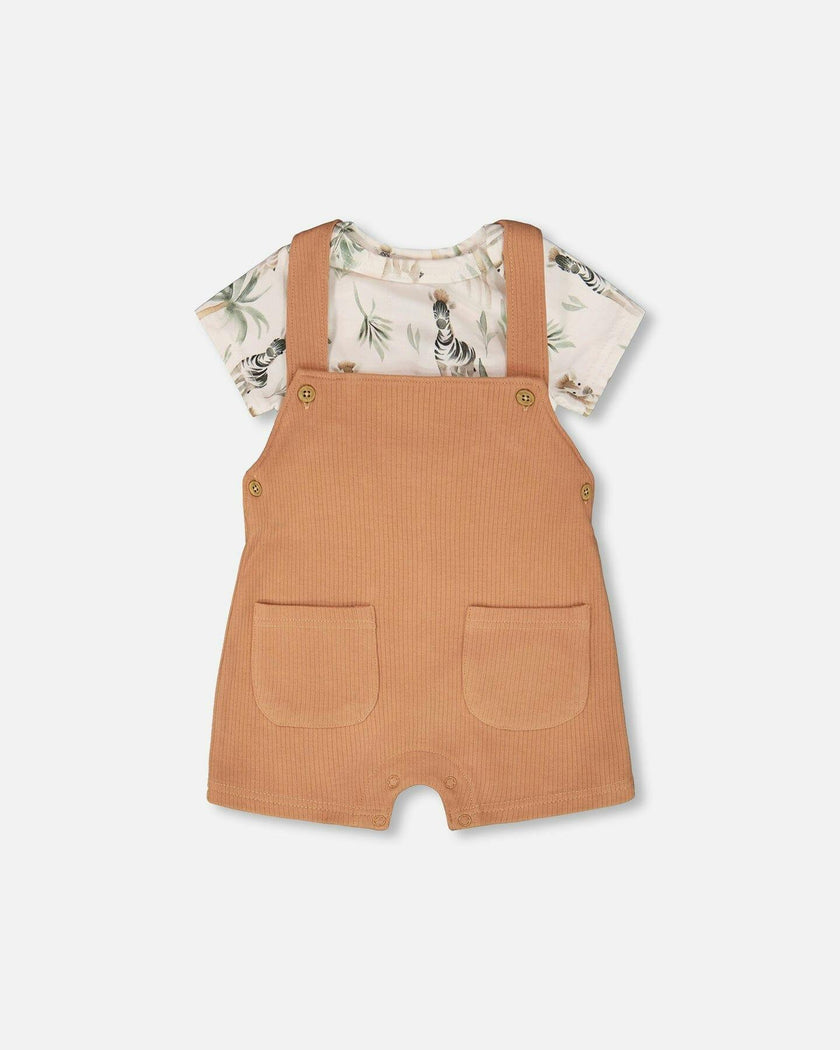Organic Cotton Jersey T-Shirt And Cotton Rib Pants Set