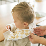 Cotton Muslin Classic Bib 3 Pack - Adobe Checker