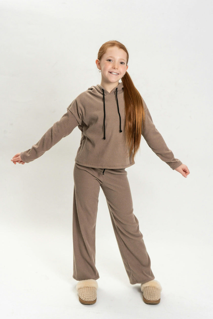 Girls Lucy 3 Piece Rib Sweat Set