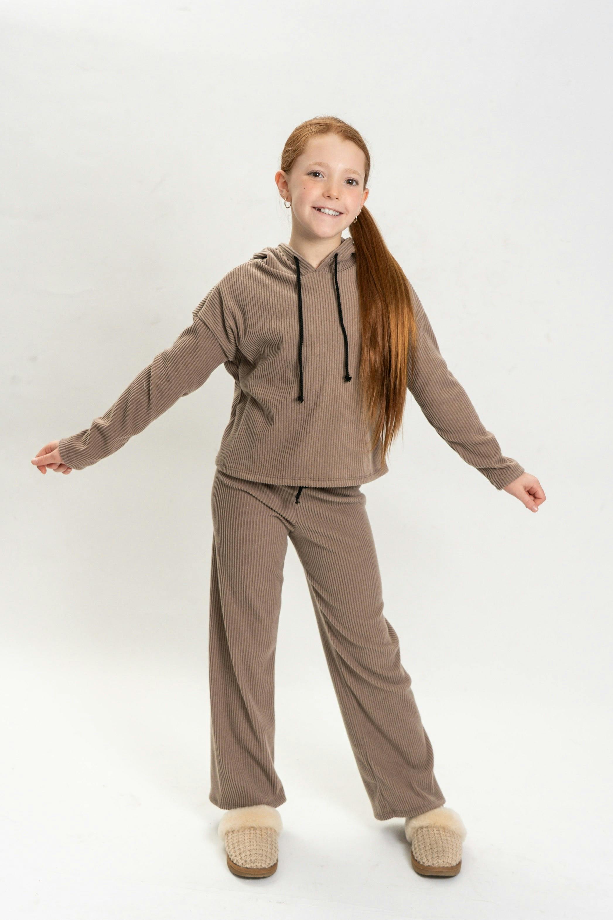 Girls Lucy 3 Piece Rib Sweat Set