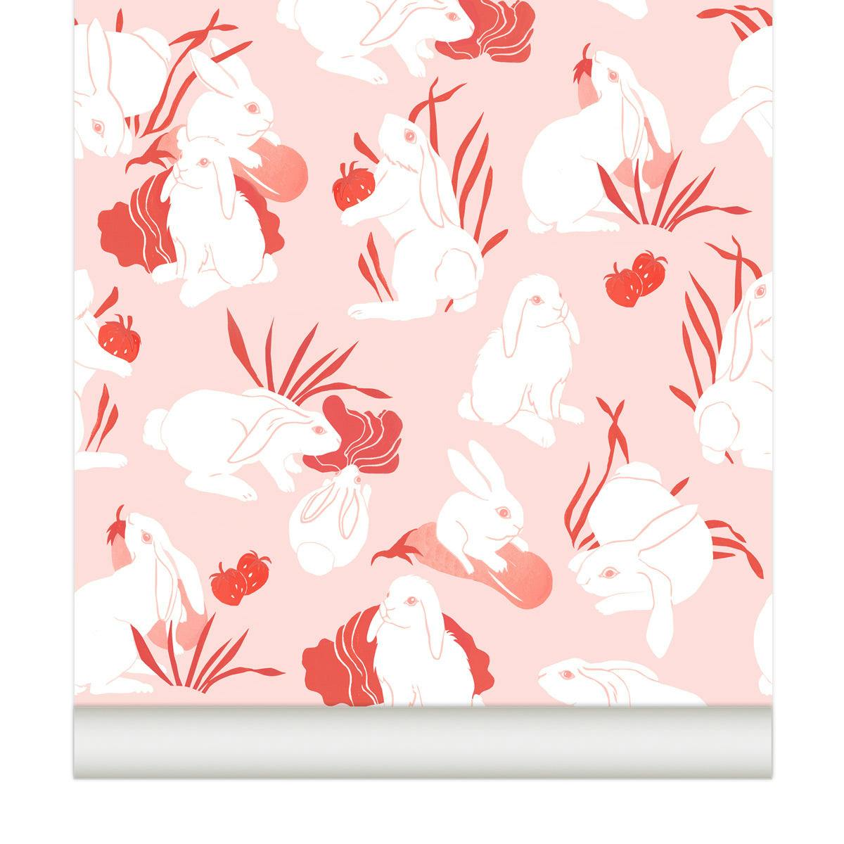 Papier peint HARU coloris Fraise