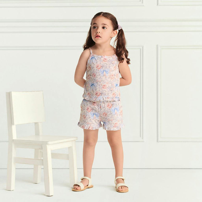 Agatha Ruffled Hem Cami Short Set
