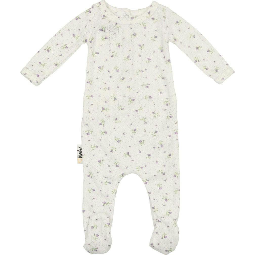 Eyelet Floral Footie