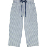 La Plage Boy's Drawstring Pant Marine Stripe, Blue