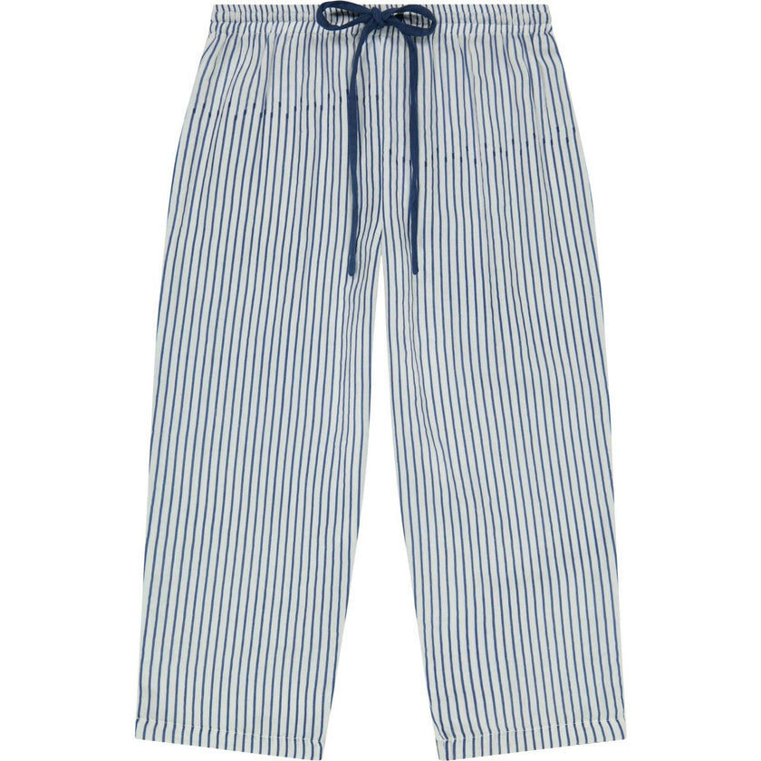La Plage Boy's Drawstring Pant Marine Stripe, Blue