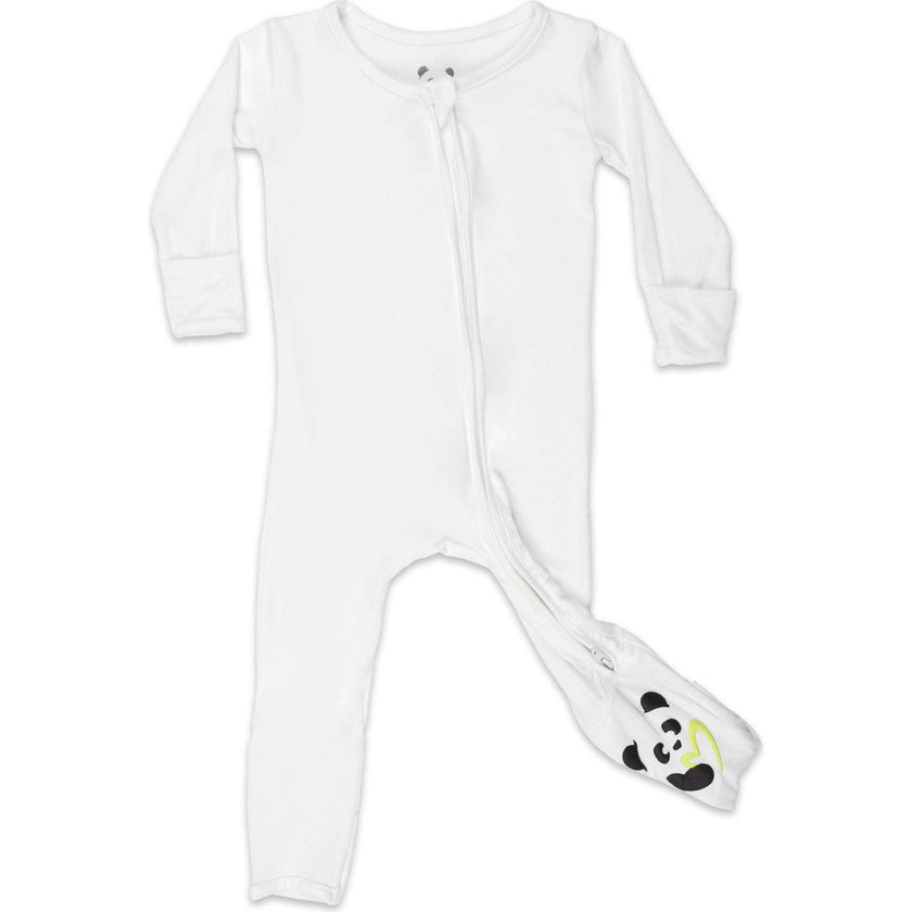Milk White Bamboo Convertible Footie