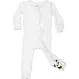 Milk White Bamboo Convertible Footie