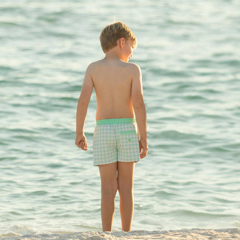 Tatum Trunks in Harbour Breeze Gingham