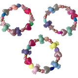 Pink Puffy Pearl Bracelet Set of 3