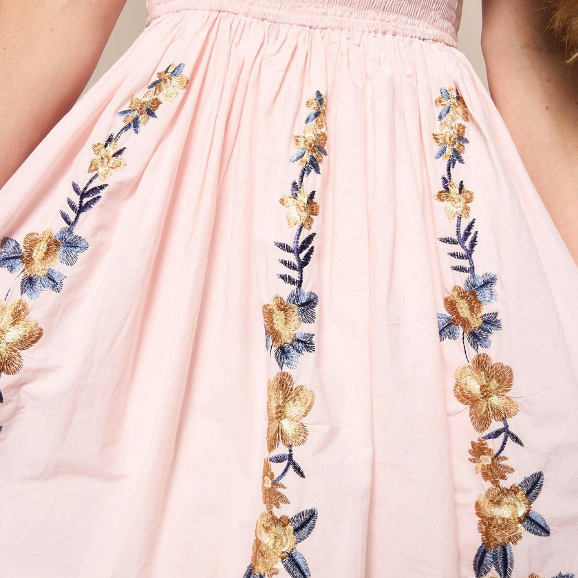 Hattie Dress in Embroidered Spring Floral
