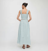 The Delphine Nap Skirt - Blue/Red Gingham