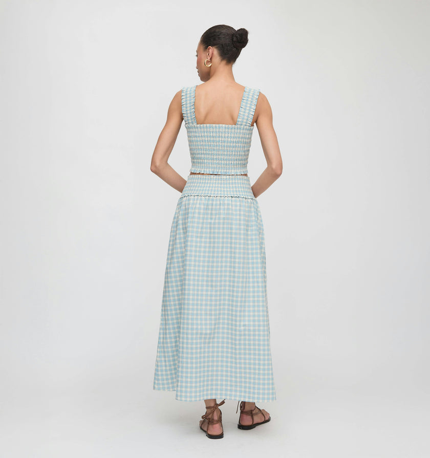 The Azalea Nap Top - Blue/Red Gingham