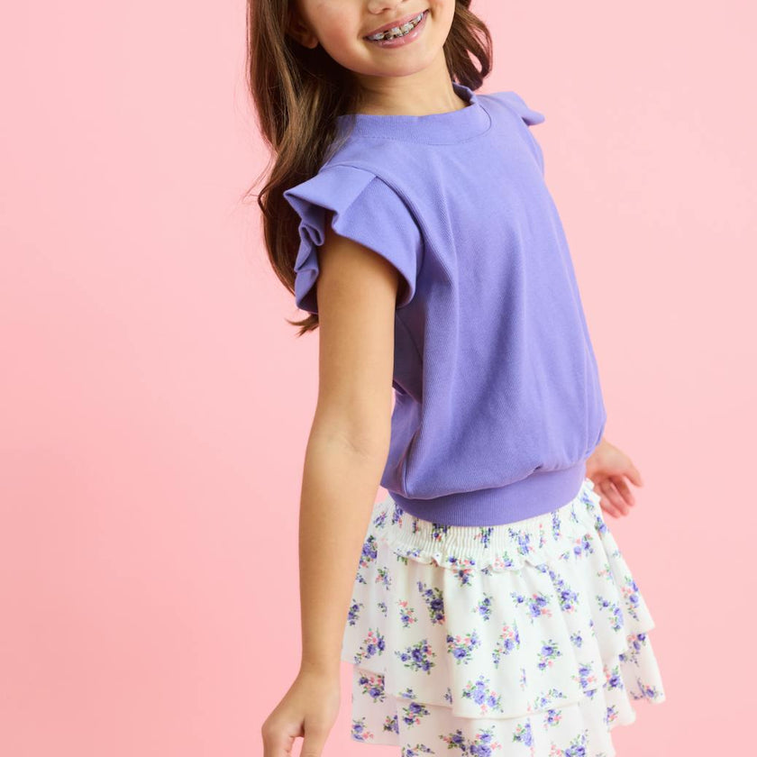Scottie Skirt Violet Roses
