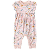 Girl's Short Sleeve Pant Romper Garden