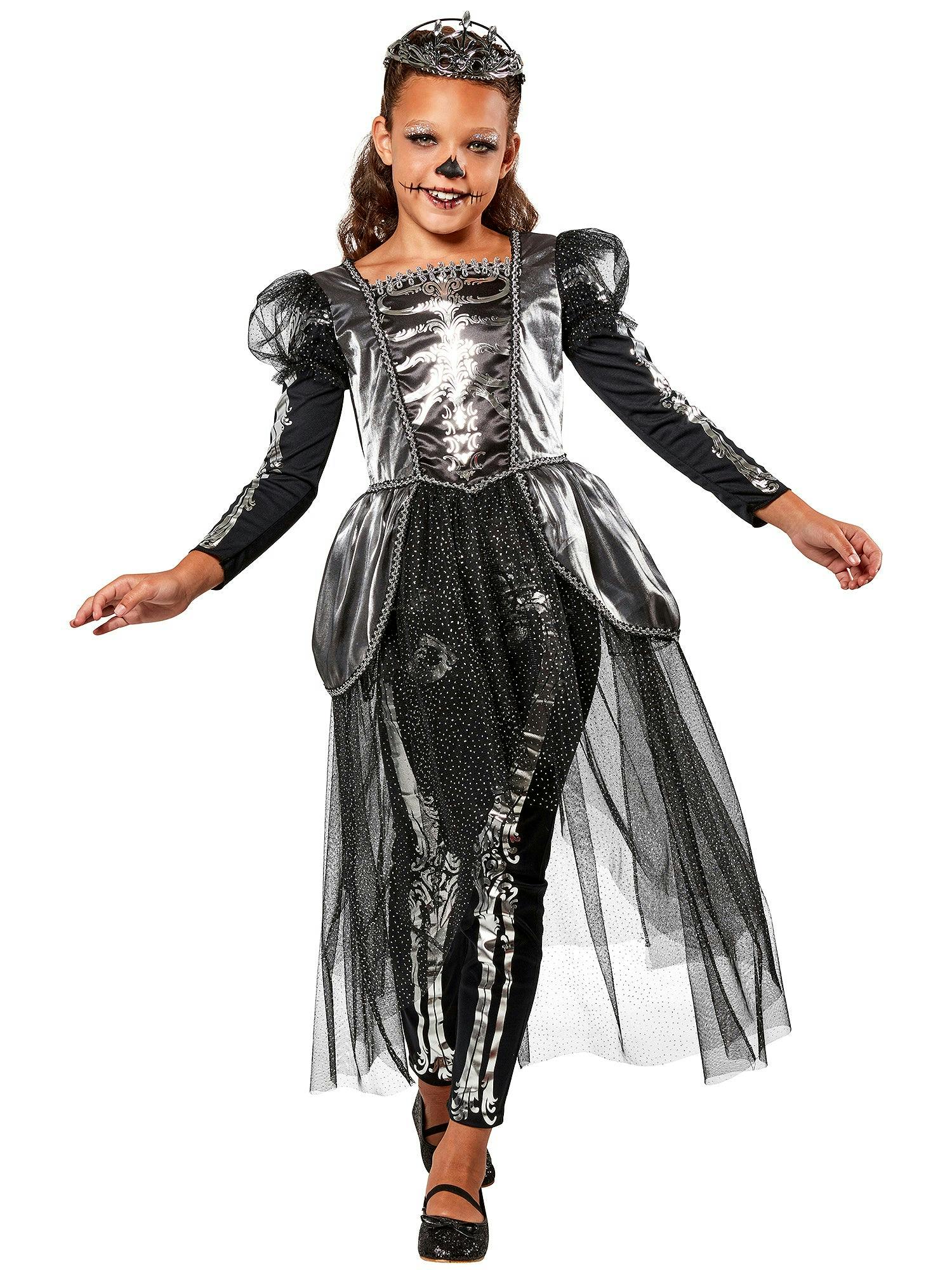Girls' Skeleton Princess Costume