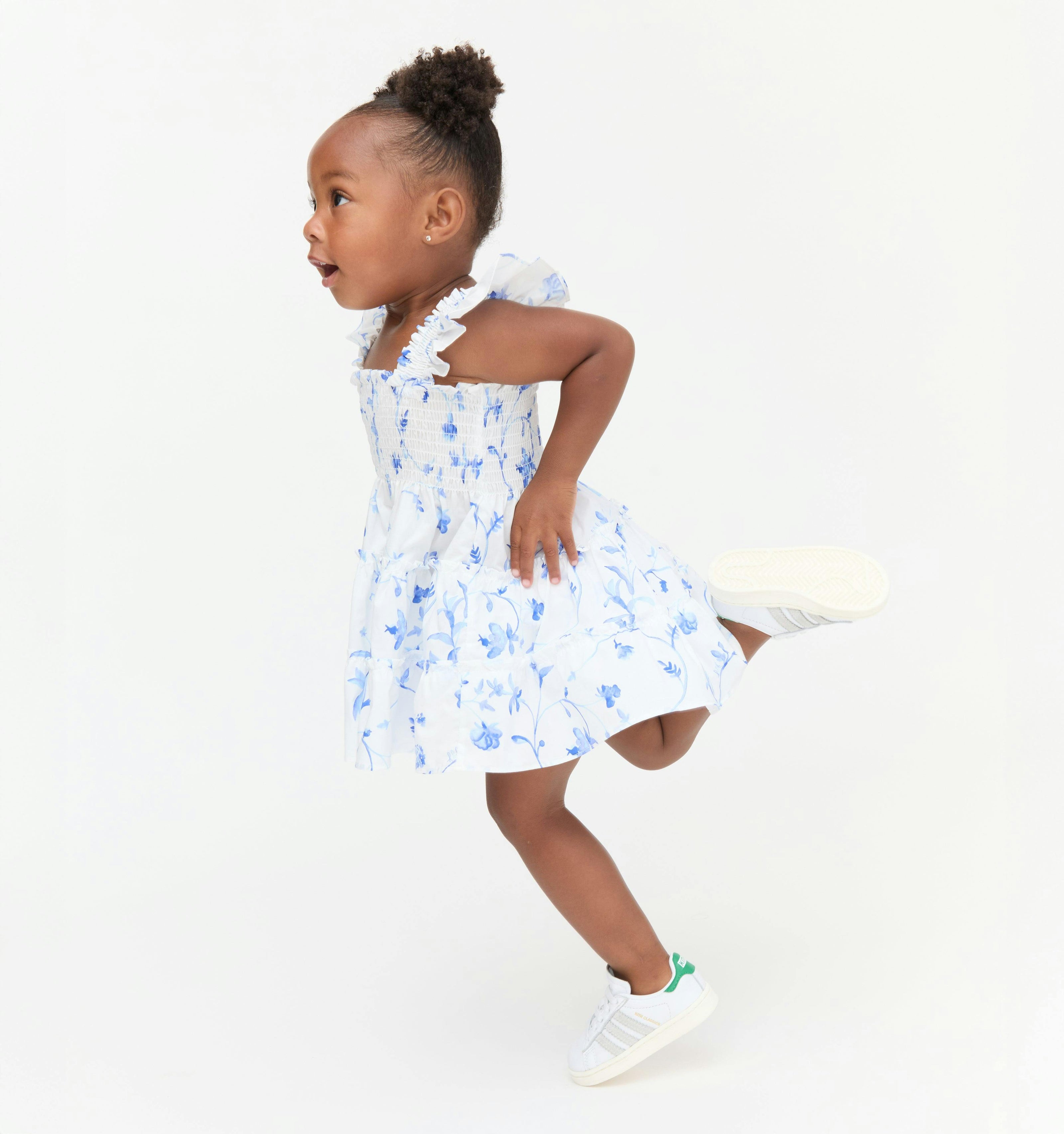 The Tiny Ellie Nap Dress - Blue Botanical