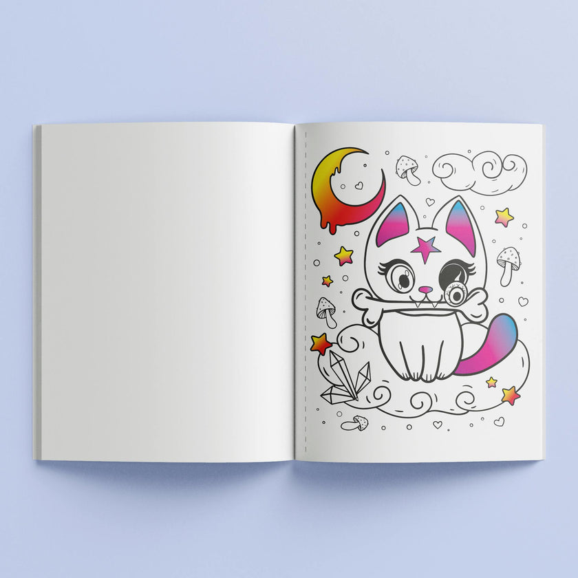 Kaleidoscope: Pop Velvet Coloring - Kreepy Kawaii