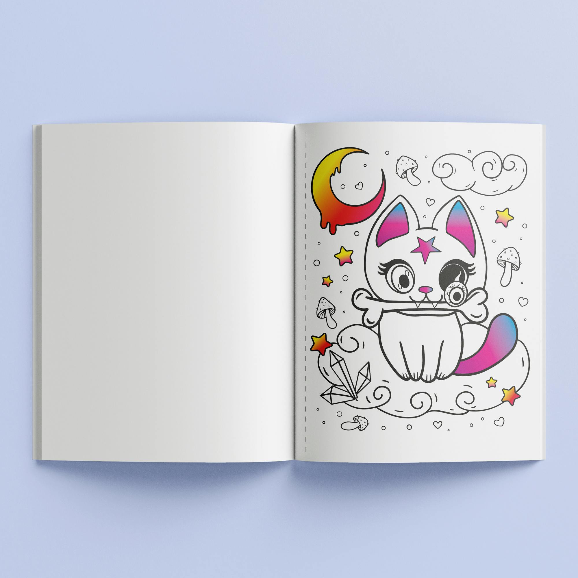 Kaleidoscope: Pop Velvet Coloring - Kreepy Kawaii
