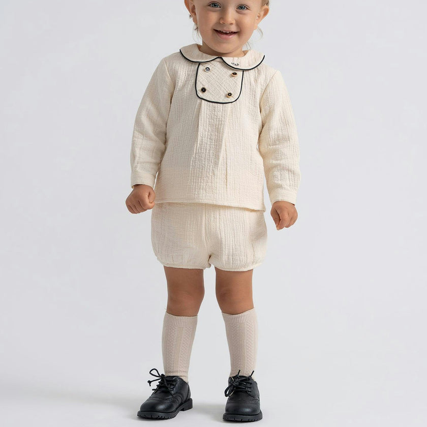 Crest Embroidered Set Black