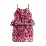 Pink Zinnia Textured Skirt Set