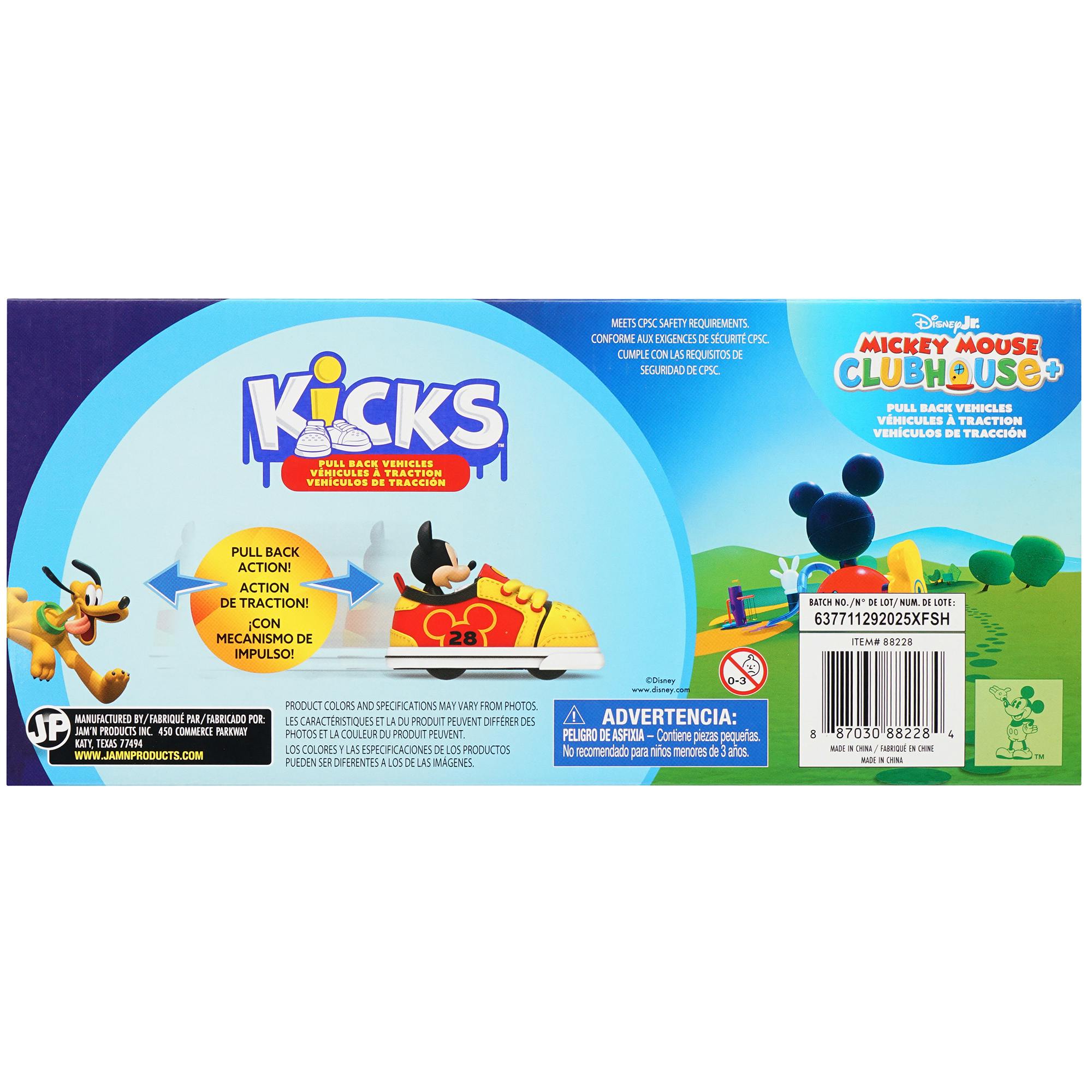 Disney Jr: Kicks Pull-Back Vehicles - 3pk (Mickey, Minnie, Daisy)