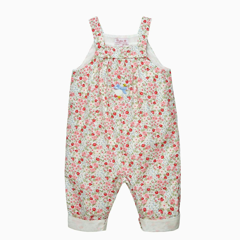 Baby Strawberry Floral Dungarees