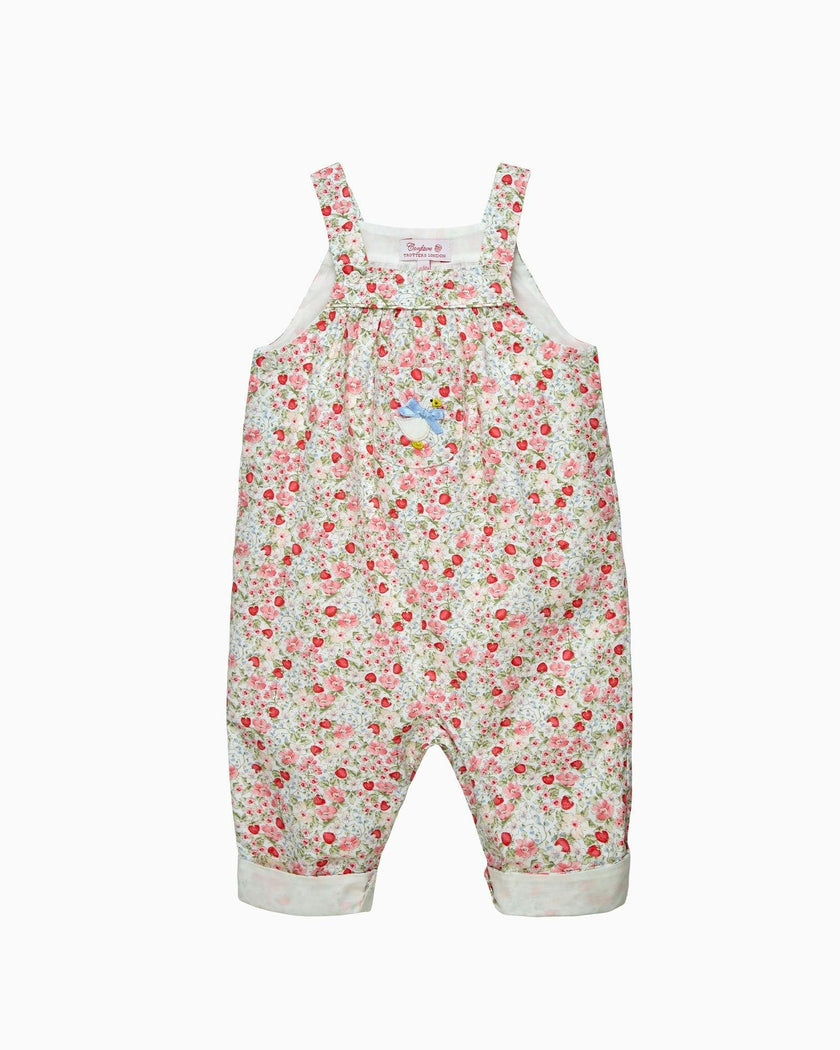 Baby Strawberry Floral Dungarees