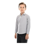 Gray Structured Button-Up Shirt
