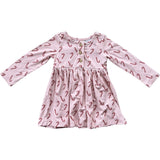Long Sleeve Henley Dress Candy Cane