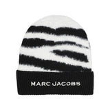 Kids Black and White Zebra Beanie