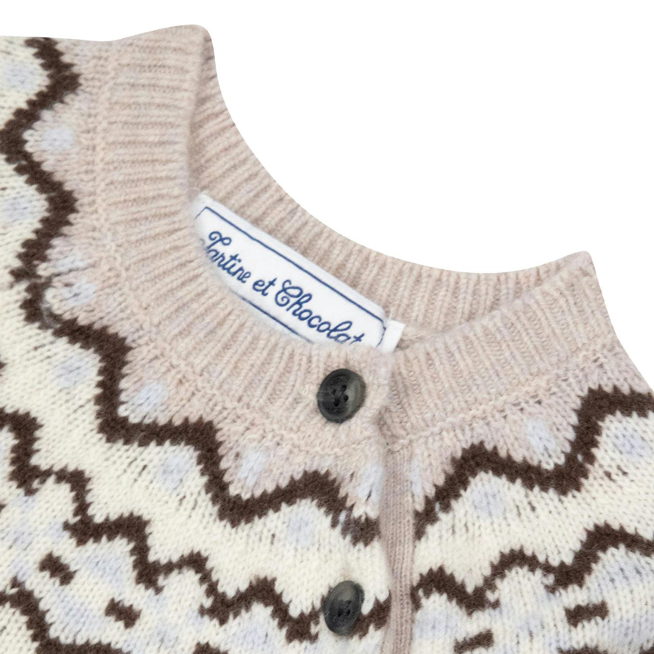 TARTINE ET CHOCOLAT Alpine Baby Sweater - Moka