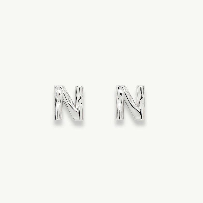 Monogram Handmade Gold Plated Stud Earring