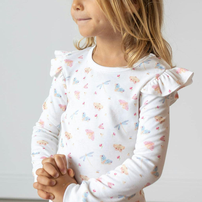 Butterflies Pima Long Pajama Set