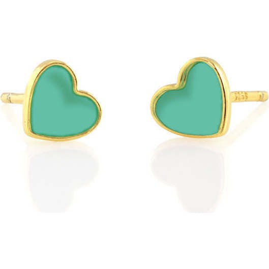 Petite Heart Enamel Stud Earrings