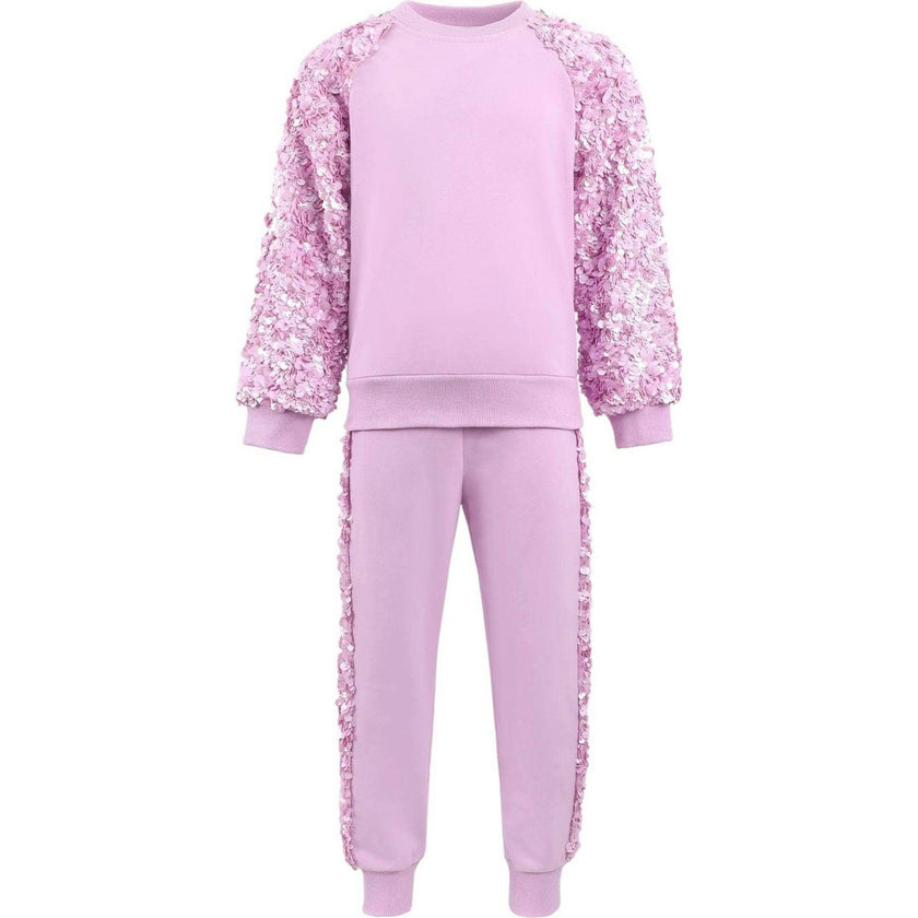 Lavender Sequin Joggers Set