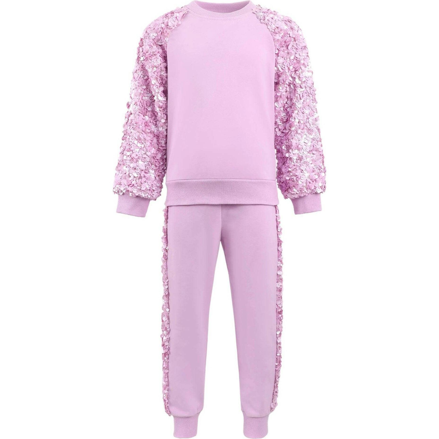 Lavender Sequin Joggers Set