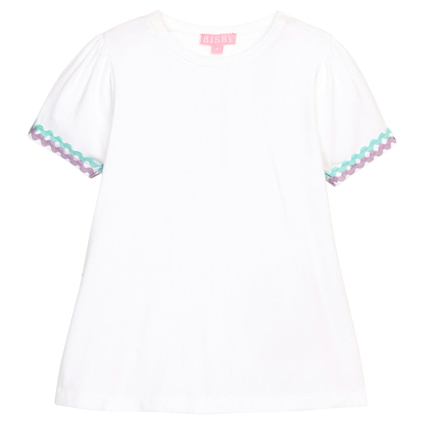 Ric Rac Essential Tee - Aqua & Lavender