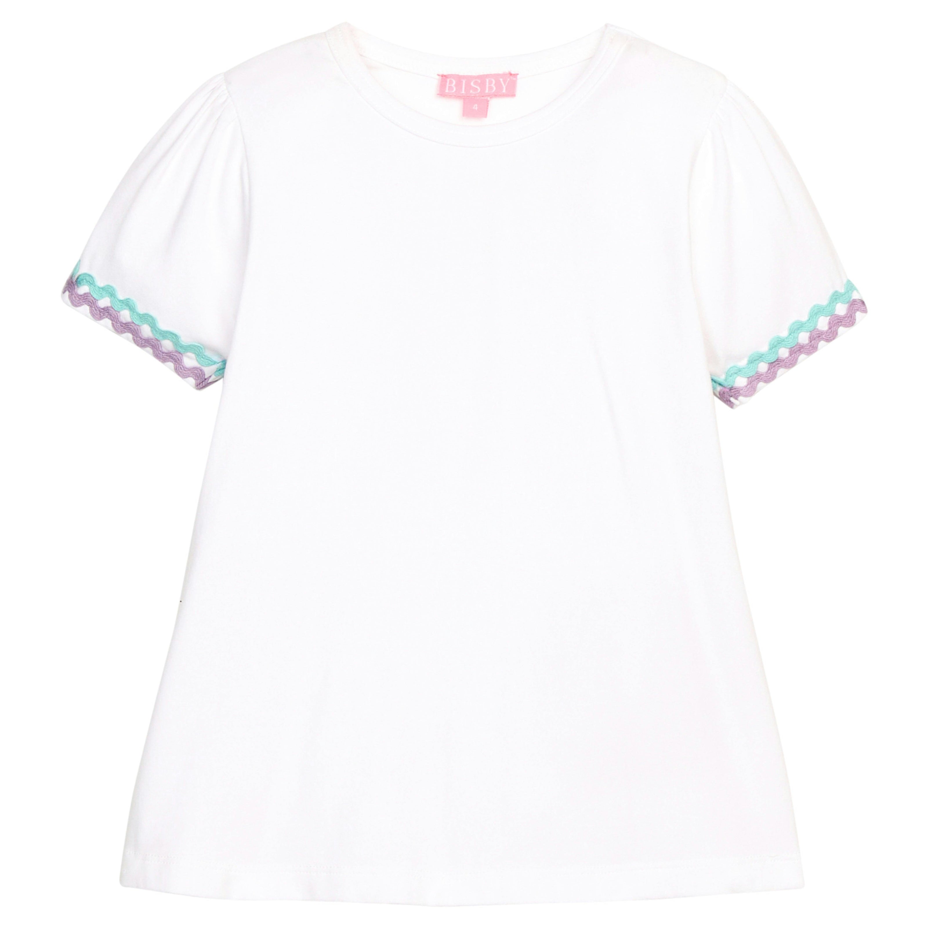 Ric Rac Essential Tee - Aqua & Lavender