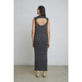 Women's Isla Lurex Wavy Rib Knit Long Tank Sweater Dress