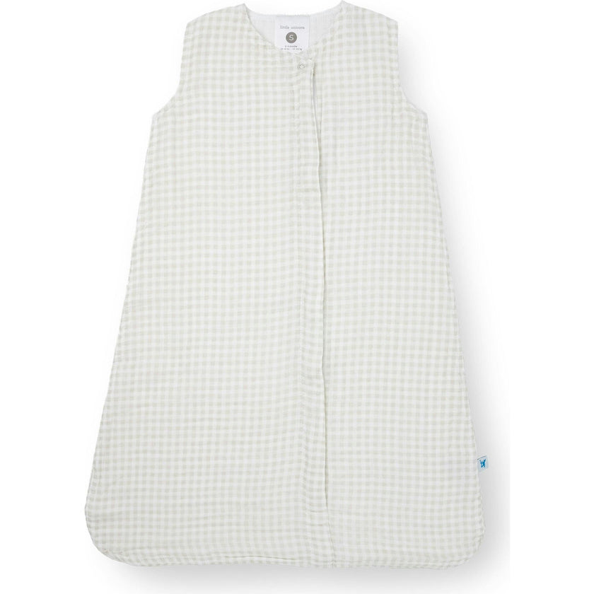 Cotton Muslin Sleep Bag - Tan Gingham