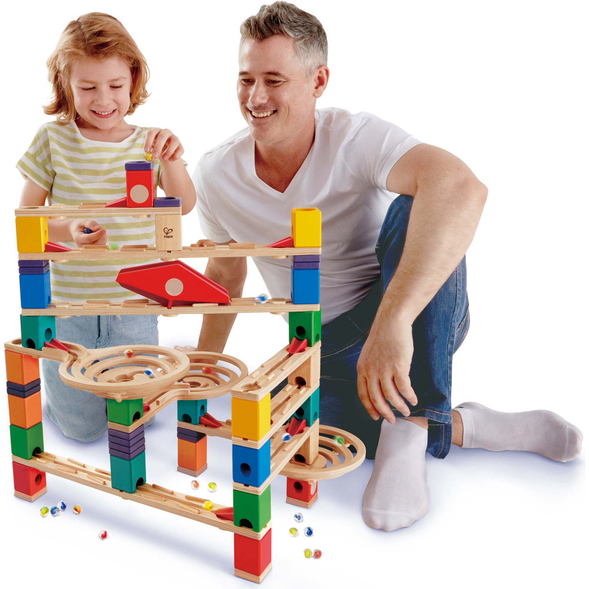 Quadrilla Wooden Marble Run DIY Construction