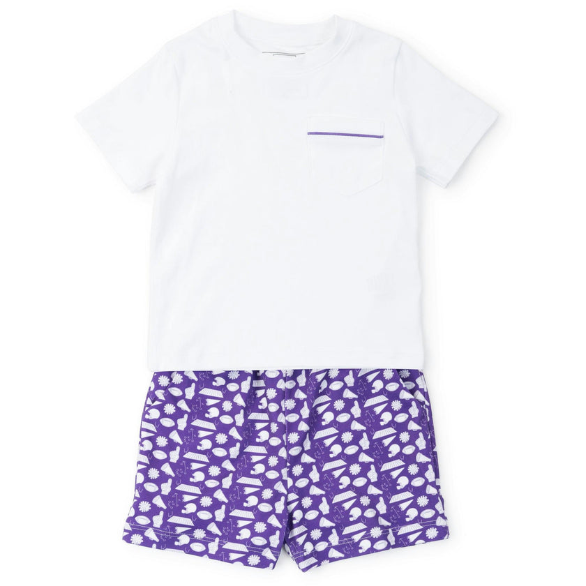 Walker Boys' Short Set - Pep Rally Purple