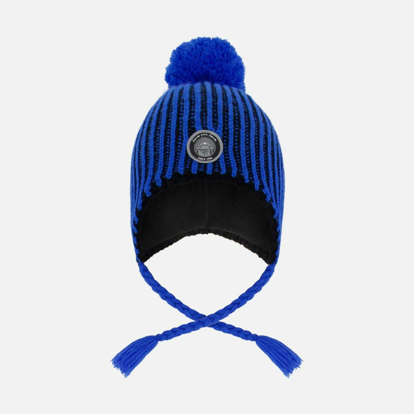 Winter Peruvian Knit Hat with Pompom and Lining