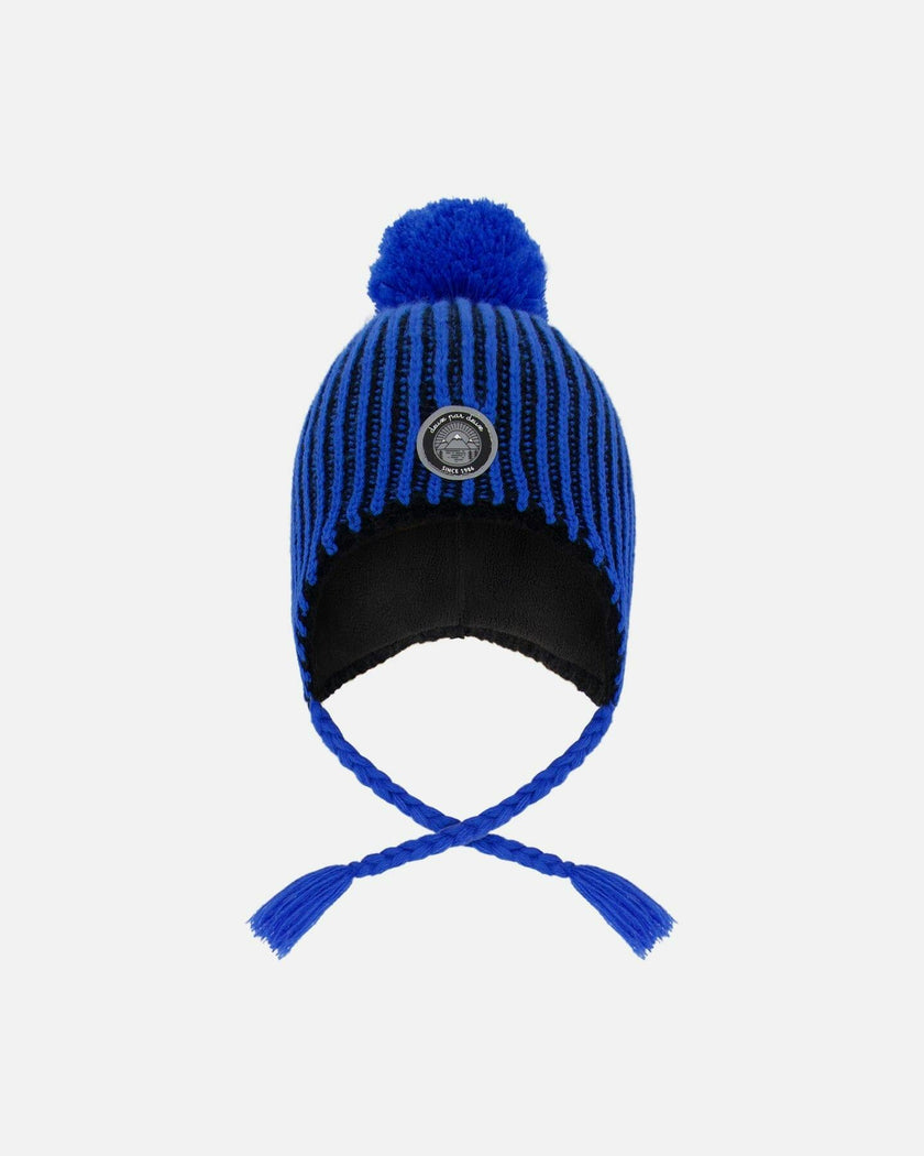 Winter Peruvian Knit Hat with Pompom and Lining