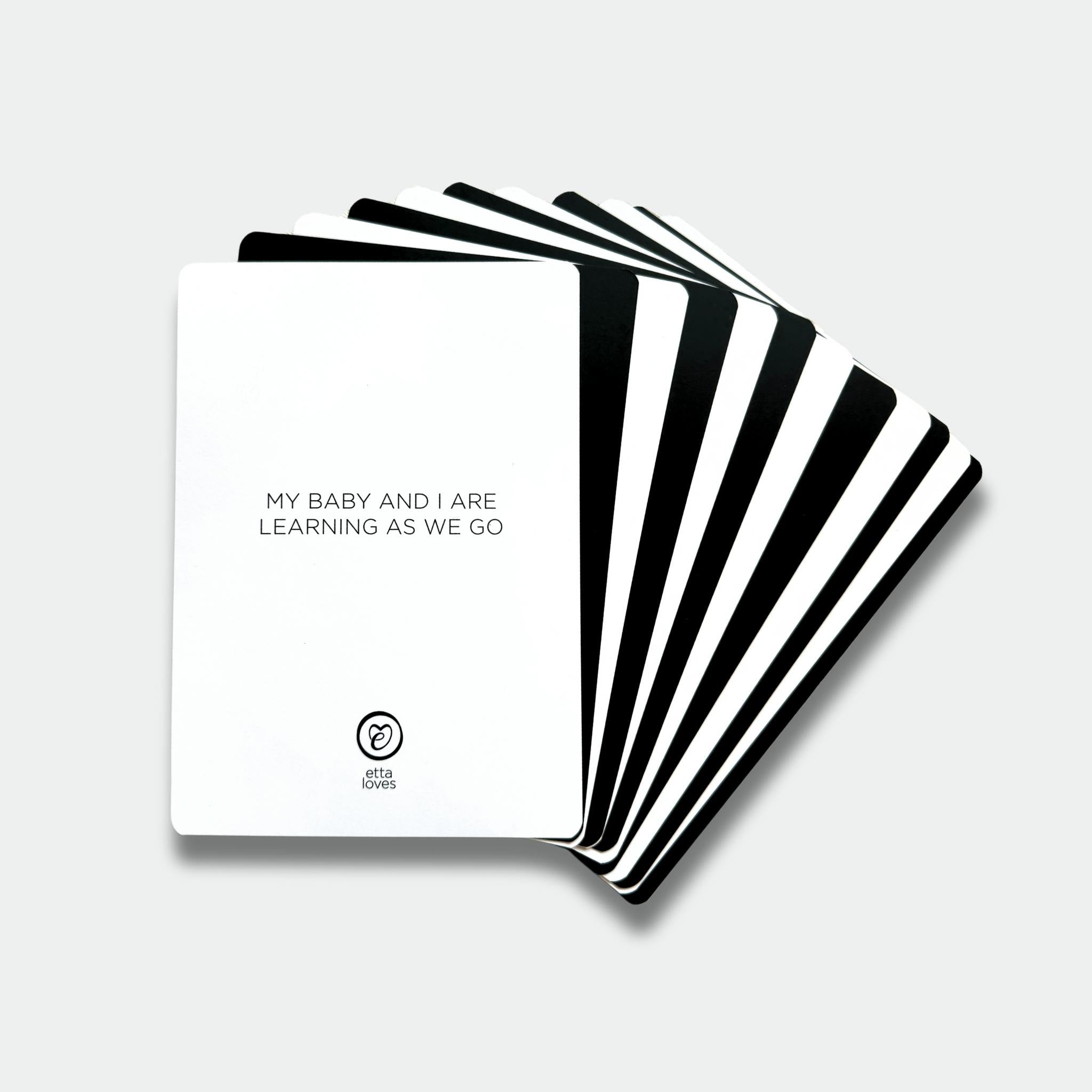 SENSORY FLASHCARDS WITH POSITIVE AFFIRMATIONS - designed for use from birth